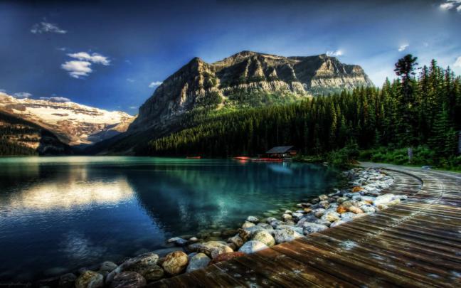 Free download fantastic lake louise in alberta canada hdr wallpapers hd 