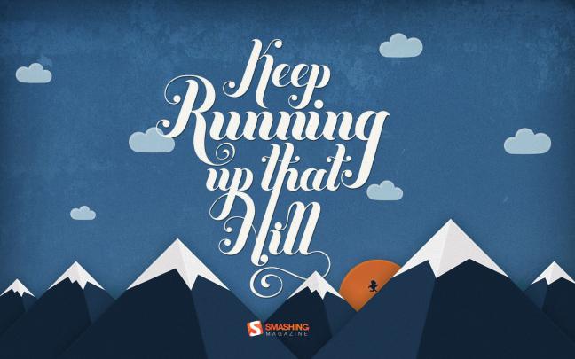 motivational, Smashing Magazine, Mountain, Running, Typography 