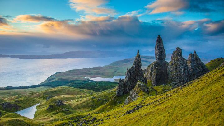 2560x1440 Sunrise On the Isle of Skye 1440P Resolution Wallpaper, HD 