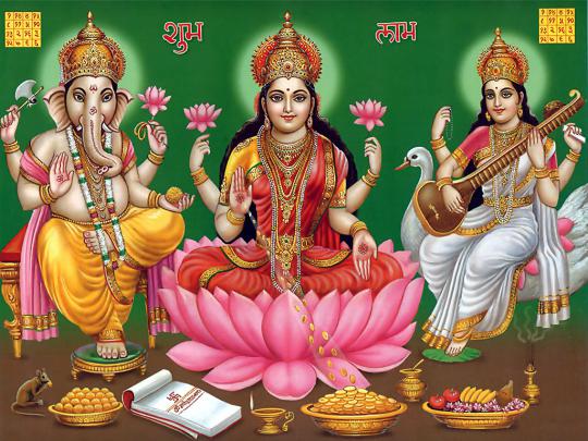 FREE God Wallpaper: Lakshmi Ganesh Saraswati Wallpapers