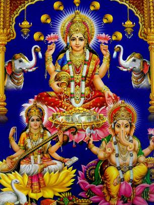 Ganesh Lakshmi Wallpaper 69 Pictures - Laxmi Ganesh Saraswati Image 