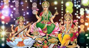 Lakshmi Ganesh Saraswati Desktop Wallpapers