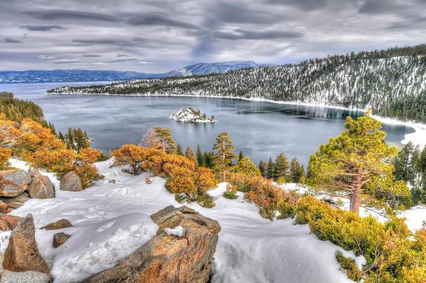 lake, Tahoe, California, Nevada, Autumn, Winter Wallpapers HD \/ Desktop 