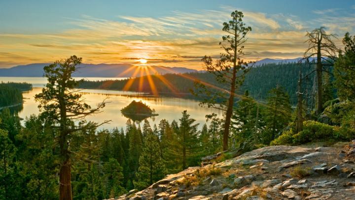 sunrise islands lake tahoe 1920x1080 wallpaper \u2013 Nature Lakes HD 