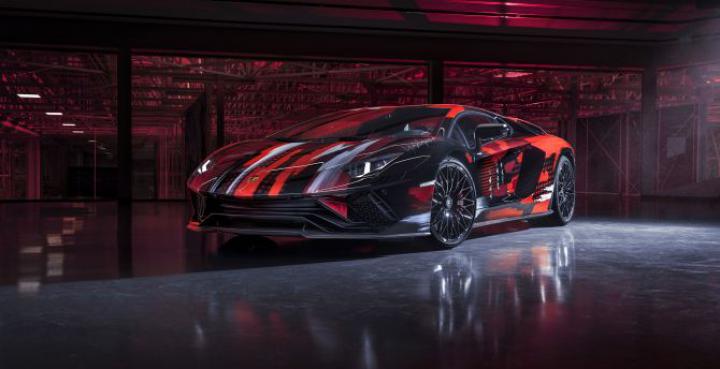 Desktop wallpaper 2021 lamborghini aventador s, sportcar, black-red, hd 