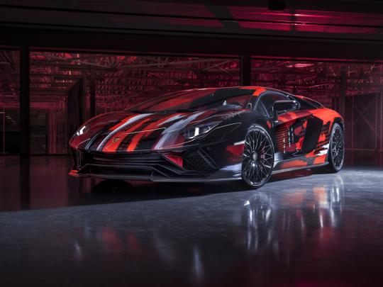 Desktop wallpaper 2021 lamborghini aventador s, sportcar, black-red, hd 