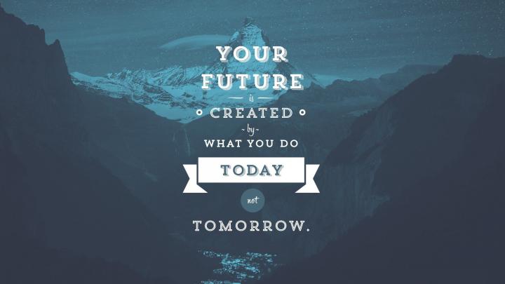 your future | Inspirational desktop wallpaper, Inspirational quotes 
