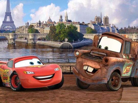 Wall Mural Wallpapers Disney Cars 2 Lightning McQueen \u0026 Luigi Photo 