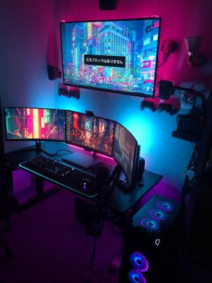My Office Has Rgb In 2020 Gaming Room Setup Video Game Room Design 