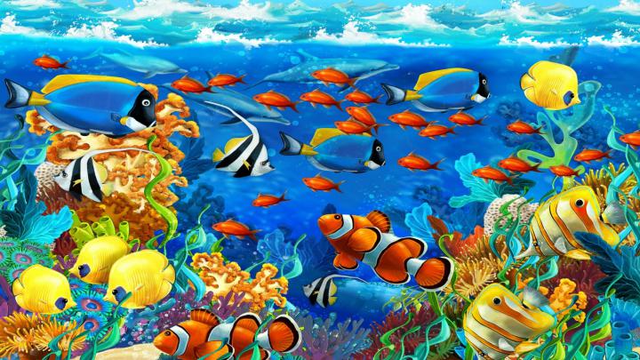 Tropical Fish Backgrounds \u00b7\u2460 