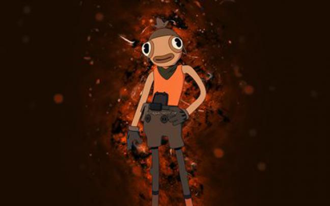 Download wallpapers Renegade Raider Toona Fish, 4k, orange neon lights 