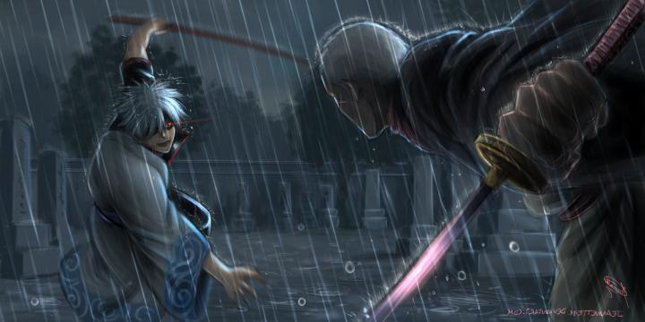 Gintoki Sakata Duel Full Hd Image - Gintama Wallpaper Hd - 2000x1000 
