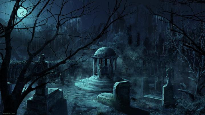 Creepy Graveyard Wallpaper -