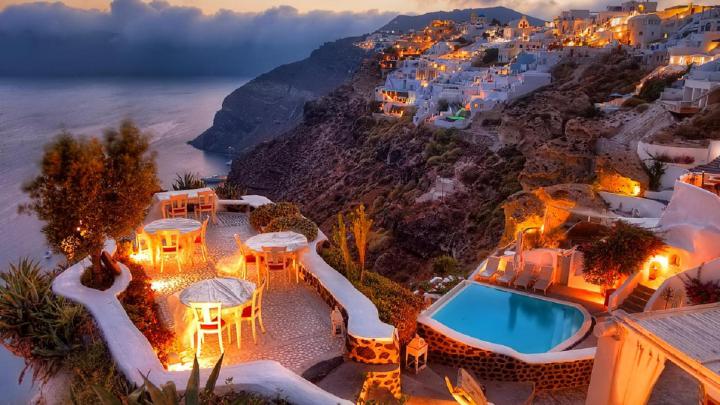 [32+] Santorini Wallpaper 1920 x 1080 