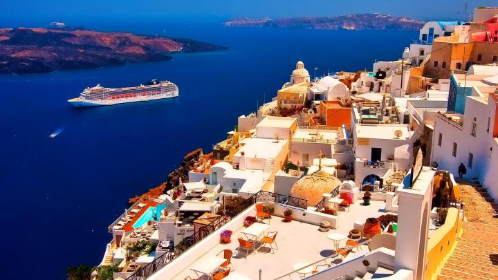 [32+] Santorini Wallpaper 1920 x 1080 