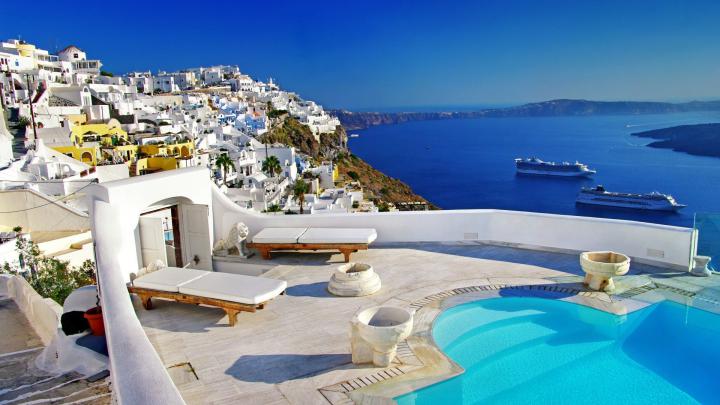 Santorini Greece Desktop Wallpaper -