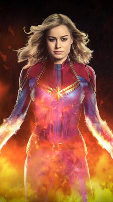 1080x1920 Captain Marvel Movie 2019 4k Art Iphone 7,6s,6 Plus, Pixel xl 