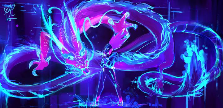 League Of Legends Kda Akali Neon - 2226x1080 Wallpaper - teahub.io