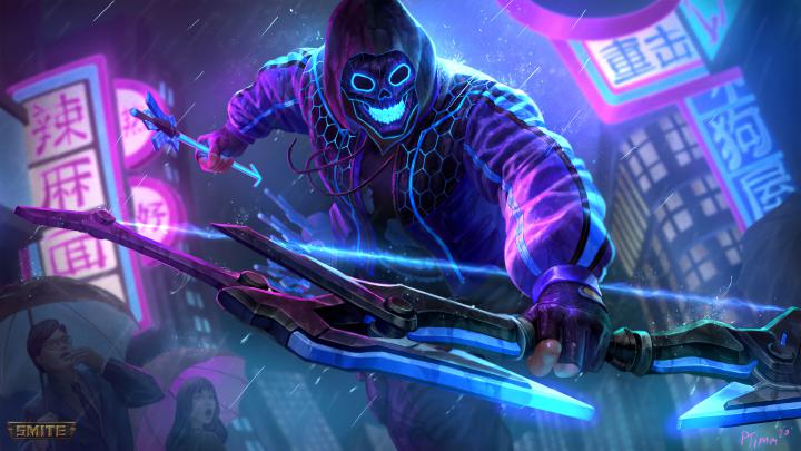 1920x1080 Smite Neon Hero Laptop Full HD 1080P HD 4k Wallpapers, Images 