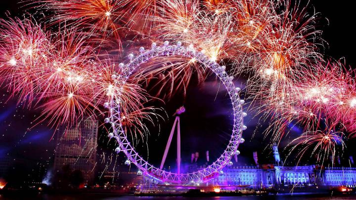 Happy New Year Clock Time Fireworks Pictures And Hd Wallpaper 1920x1080 