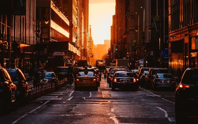 The architecture of NY city HD wallpaper | Sunset city, City wallpaper 