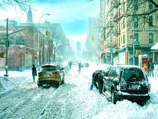 [48+] NYC Winter Scenes Wallpaper 