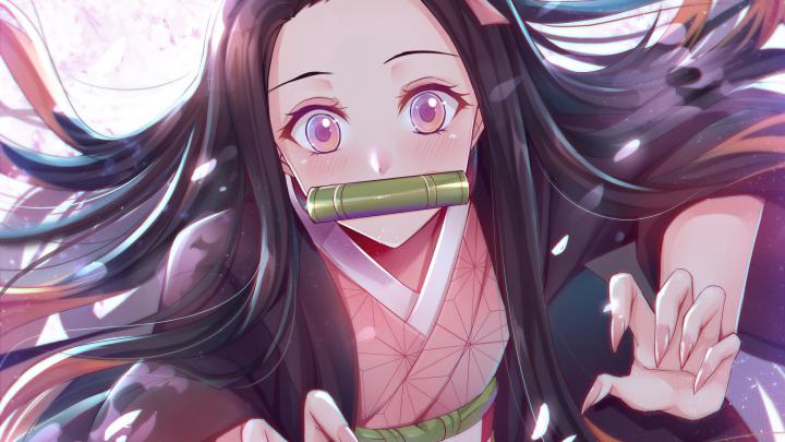 Download 1920x1080 wallpaper beautiful, anime, kamado nezuko, full hd 