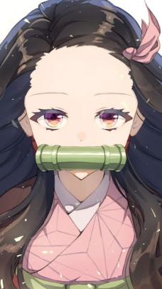 Nezuko Kamado Face - AnimeWpapers | Demon Slayer