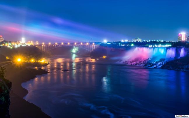 Niagara falls at night HD wallpaper download
