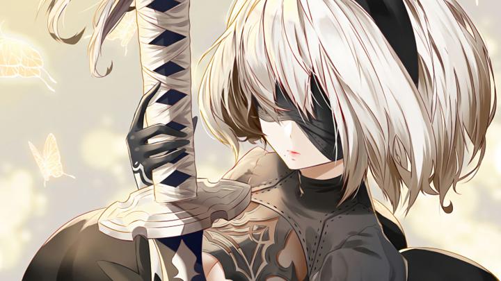 YoRHa 2B Katana NieR Automata Game Girl #37269 | Nier automata, Nier 