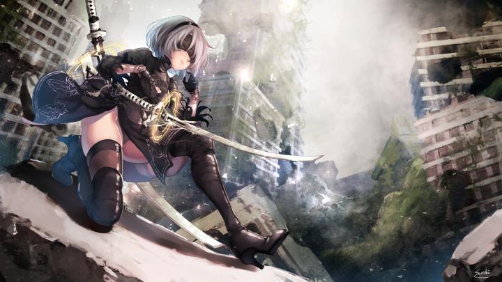 YoRHa No.2 Type B - NieR: Automata - HD Wallpaper #2108203 - Zerochan 