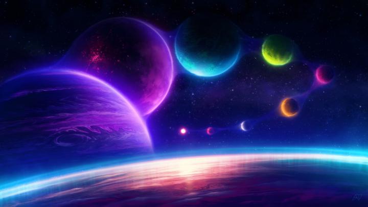 Colorful Planets Chill Scifi Pink 4k, HD Digital Universe, 4k 