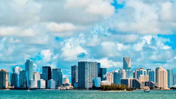 Download Wallpaper 1920x1080 miami, usa, america, miami beach, sky 