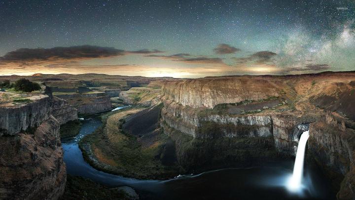 Palouse Falls and Colorado river, Washington wallpaper - Nature 