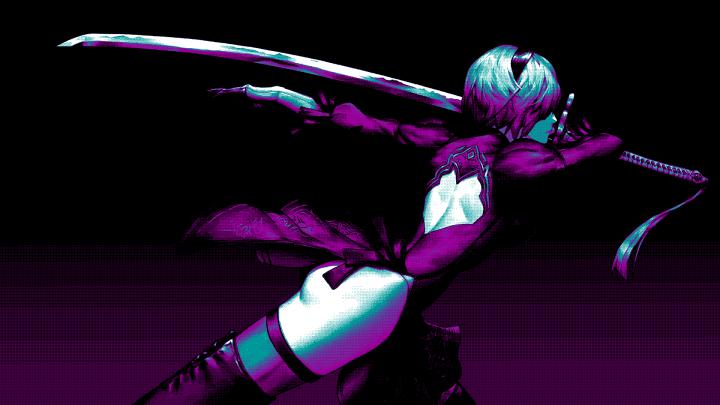 Wallpaper : Nier Automata, 2B Nier Automata, vaporwave, white hair 