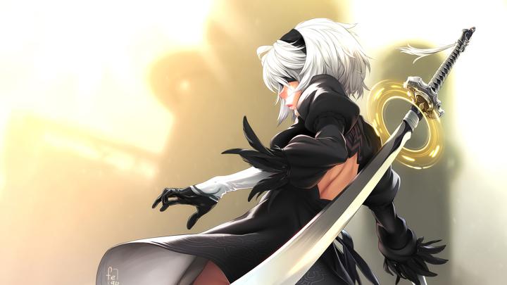 Nier Automata - 2B Papel de Parede HD | Plano de Fundo | 1920x1080
