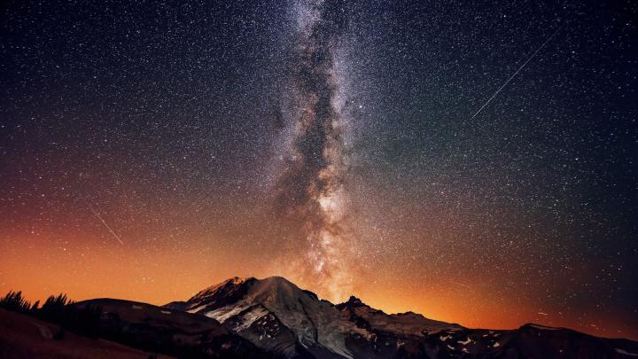 Milky Way Wallpaper | Milky Way above the mountains HD Wallpaper 