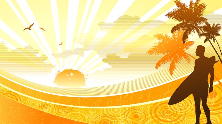 Cartoon Vector Surf Wallpaper - HD Wallpapers