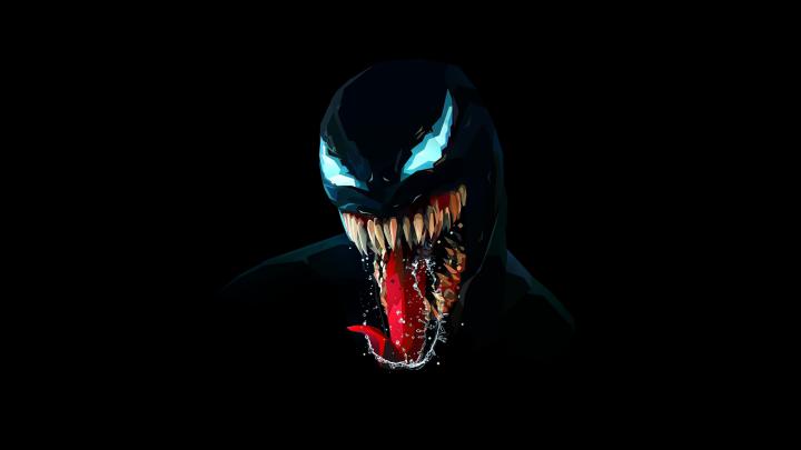Download 1920x1080 wallpaper venom, artwork, minimal, dark, full hd 