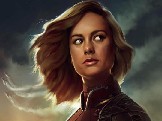 Brie Larson Captain Marvel Artwork, HD Superheroes, 4k Wallpapers 