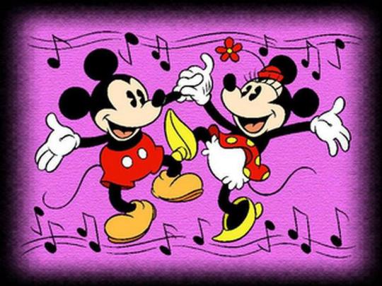 My Free Wallpapers - Cartoons Wallpaper : Mickey and Minnie Dancing