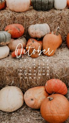 October Desktop and Mobile Wallpaper - sonrisastudio.com