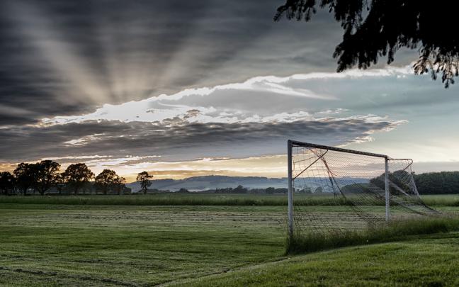 sunrise, Goal, Clouds, Soccer Pitches Wallpapers HD \/ Desktop and 