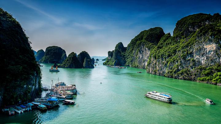 Wallpaper Vietnam Ha Long Bay Sea Crag Nature Berth 1920x1080