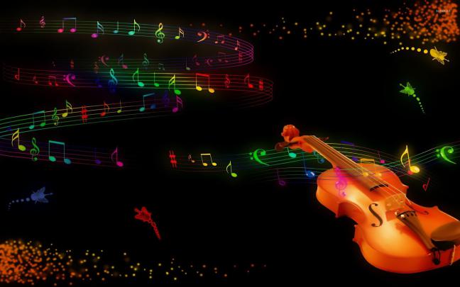 Violin and notes wallpaper - Digital Art wallpapers - #31635