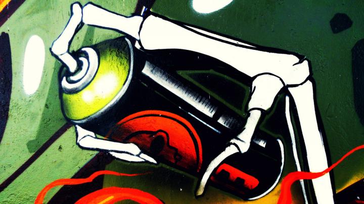 Wallpaper : 1920x1080 px, ART, bones, dark, graffiti, horror, paint 