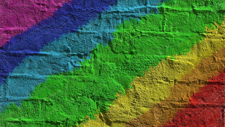Rainbow colored brick wall wallpaper - Abstract wallpapers - #18167