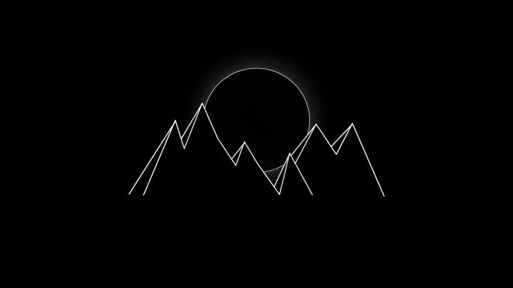 Download 1920x1080 wallpaper minimal, dark, mountains, full hd, hdtv 