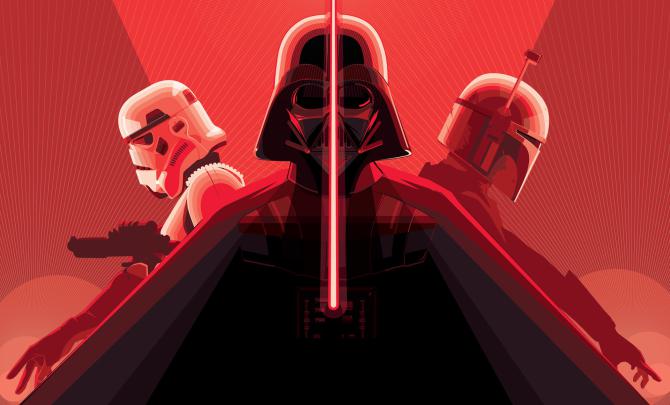 1920x1080 Darth Vader With Lightsaber Stormtrooper Laptop Full HD 1080P 