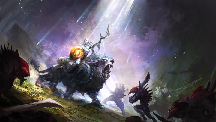 1920x1080 Wallpaper dota 2, moon rider, characters, battle